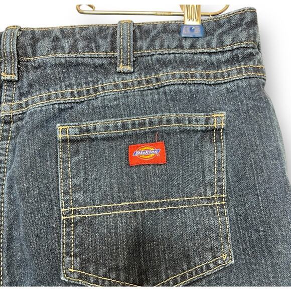 Dickies Flannel Lined Jeans Womens Size 12 Tall Straight Leg Mid Rise Cotton - Picture 9 of 9